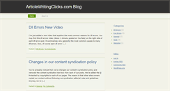 Desktop Screenshot of blog.articlewritingclicks.com